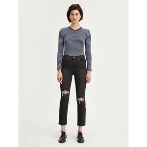 Levi's High Rise Straight Crop Black Jeans